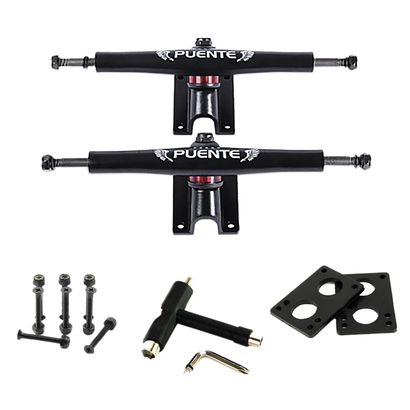 

Топ!-PUENTE 2 шт. Универсальный 7 дюймов скейтборд кронштейн аксессуар для грузовика ударопрочный подвески для скейтборда Запчасти