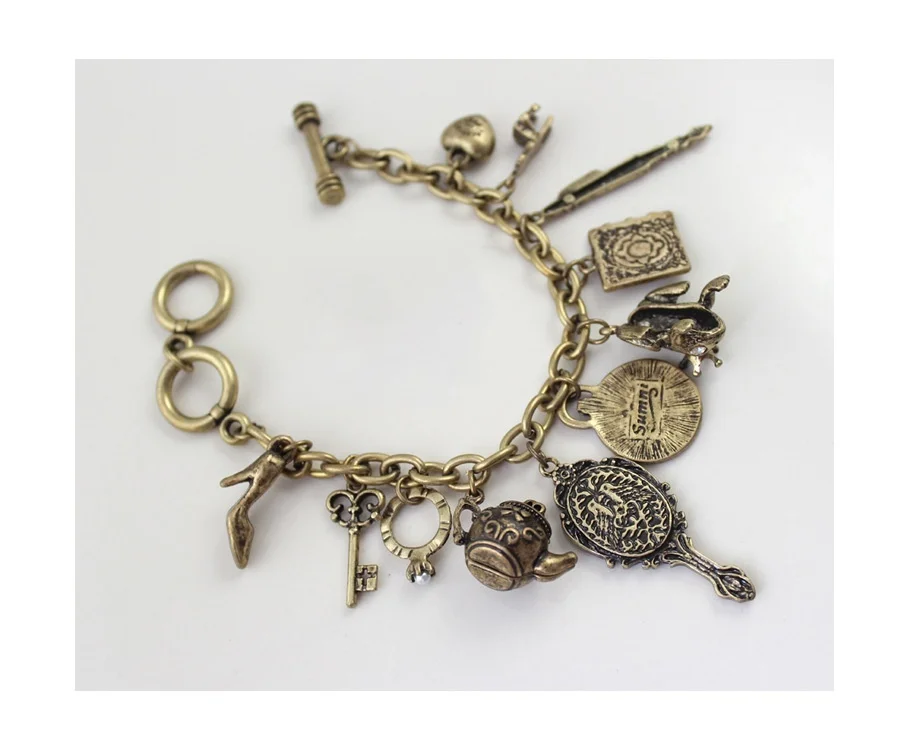 Модные рекламные зеркальные шармы лягушка часы браслет Многоэлементный Браслет