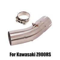 for kawasaki z900rs exhaust system middle link pipe modified connecting section tube stainless steel slip on 51mm motorcycle