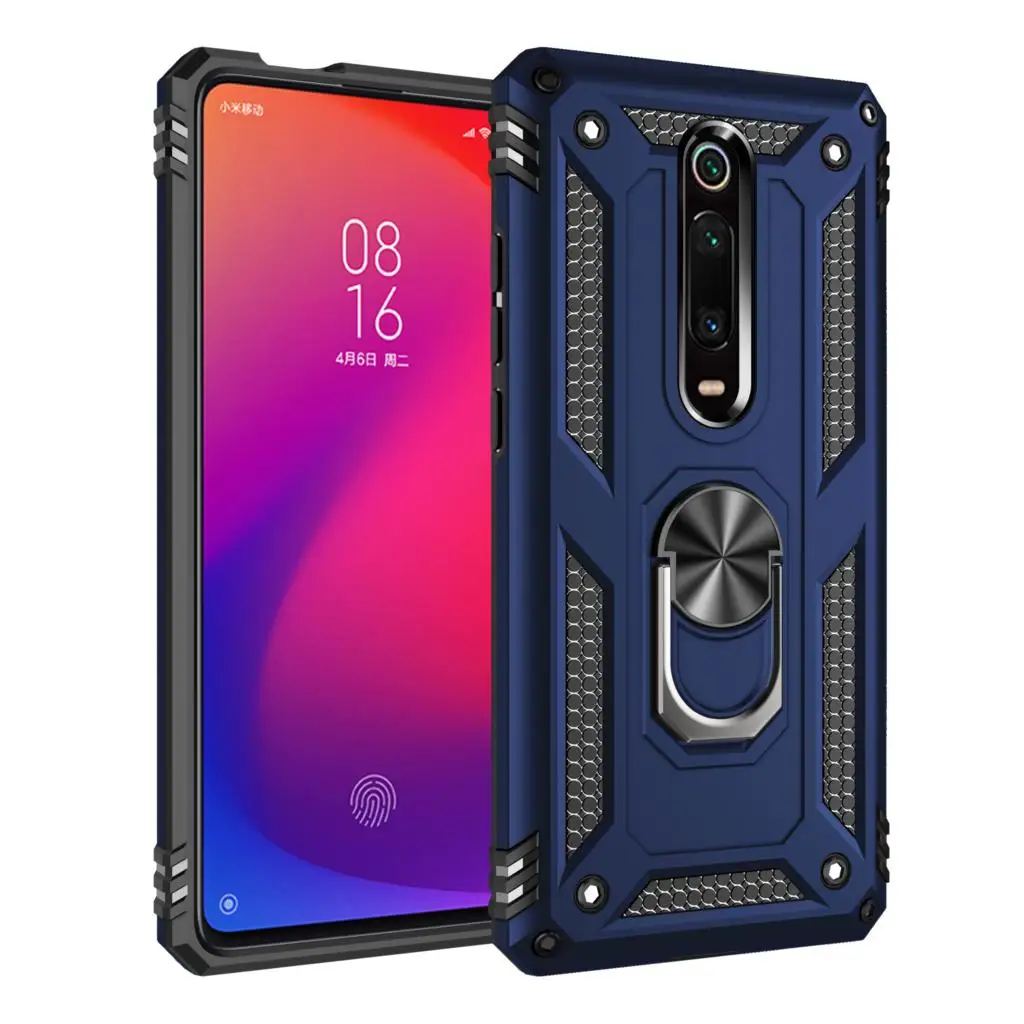 Автомобильный держатель Магнитный чехол для samsung Galaxy J4 Core J6 Plus J2 Pro J8 J7 NXT J5 Prime J3 On 7 5 Star Heavy Duty Antil чехол Защитный - Цвет: Blue