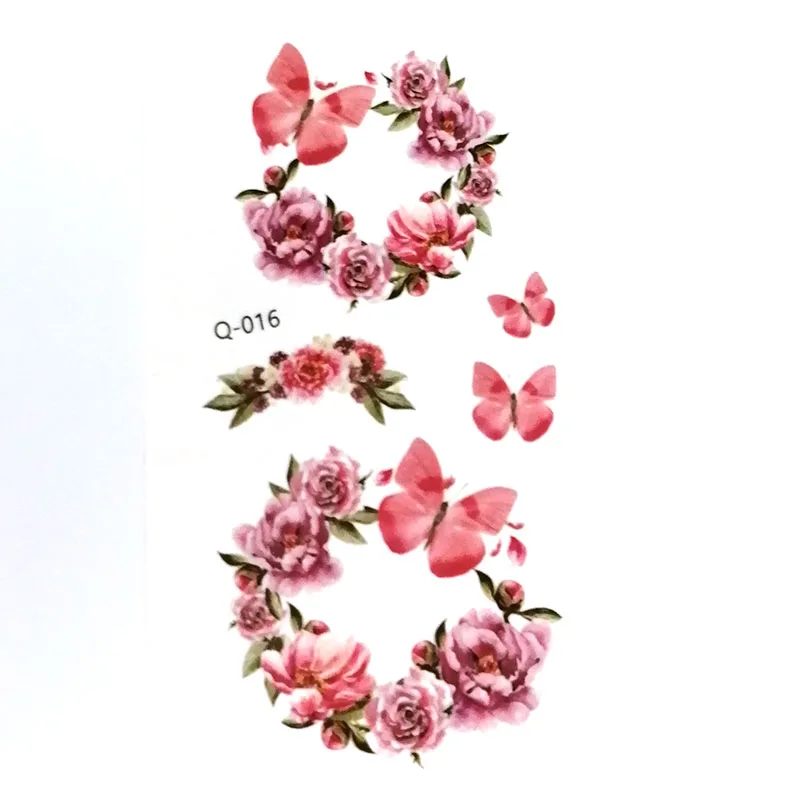 

30pcs/lot Watercolor Flower Temporary Tattoos Sticker For Women Girls Fake Tattoo Body Art Arm Tatoos Hot Sale