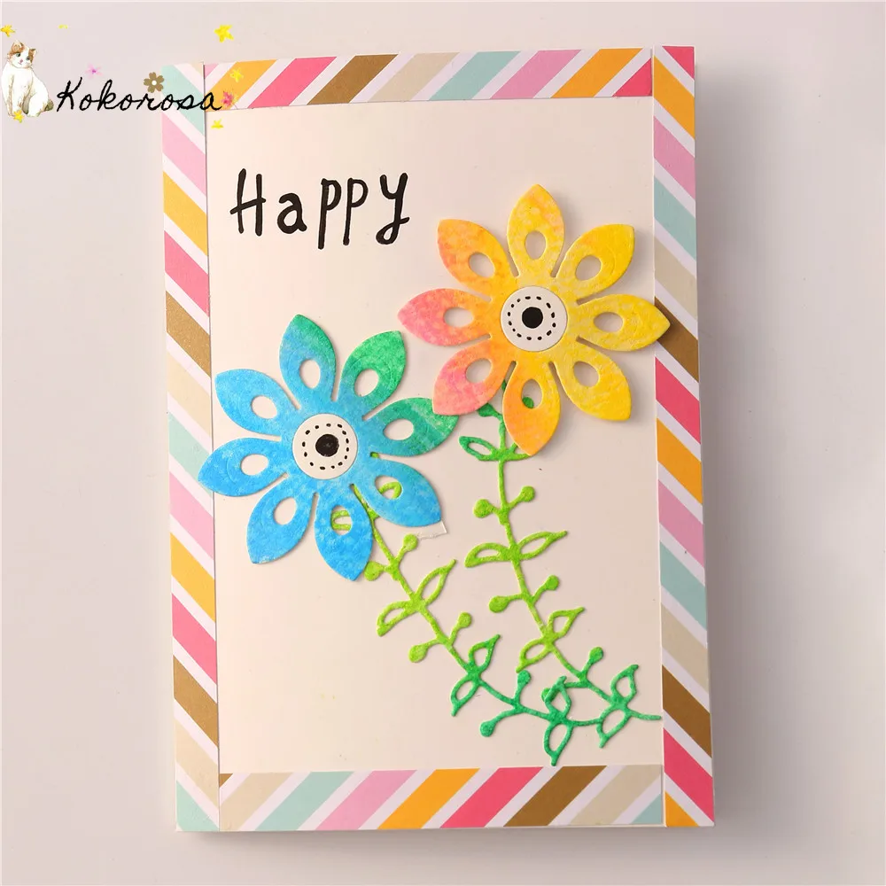 Трафареты из углеродистой стали для высечки растений 6 шт. трафареты