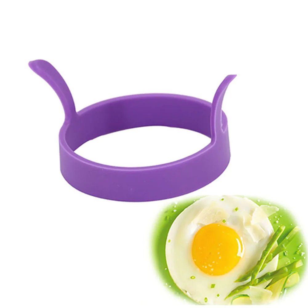 

1 Pcs Omelet Ring Easy Release Non - stick Surface Round Silicone Omelette Resistant High Temperature Cake Model Egg Mold