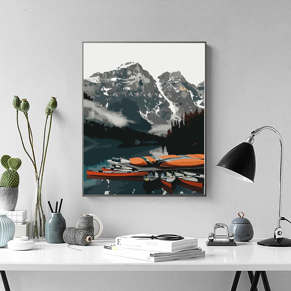 AZQSD масла Краски ing по номерам горный исходя из абстрактное искусство на холсте