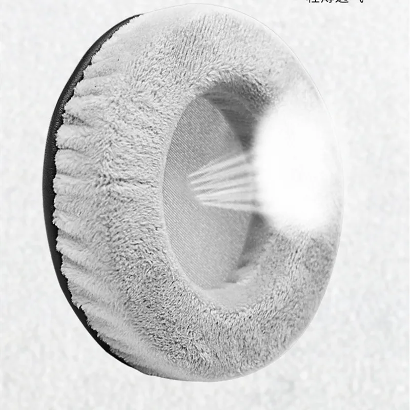 Сменные бархатные круглые амбушюры для наушников черного и серого цвета