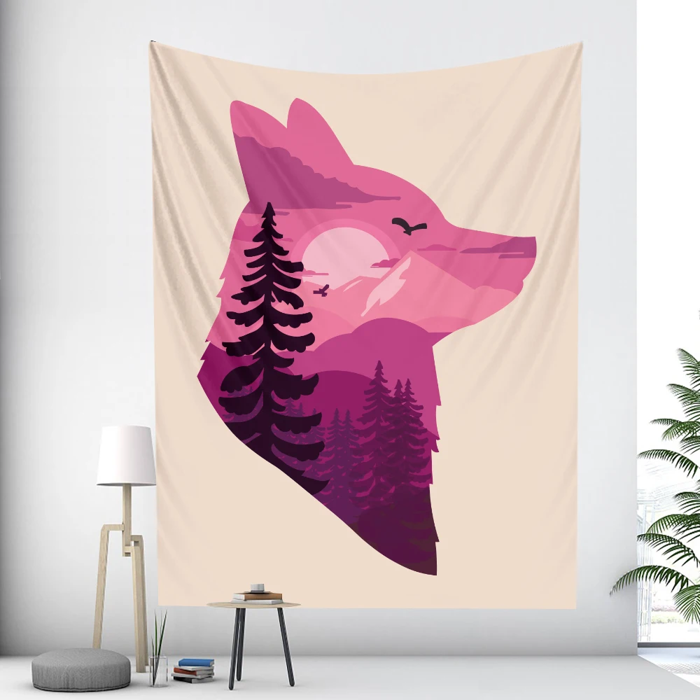 Животные с леса ручная роспись Таро украшение для дома художественный гобелен