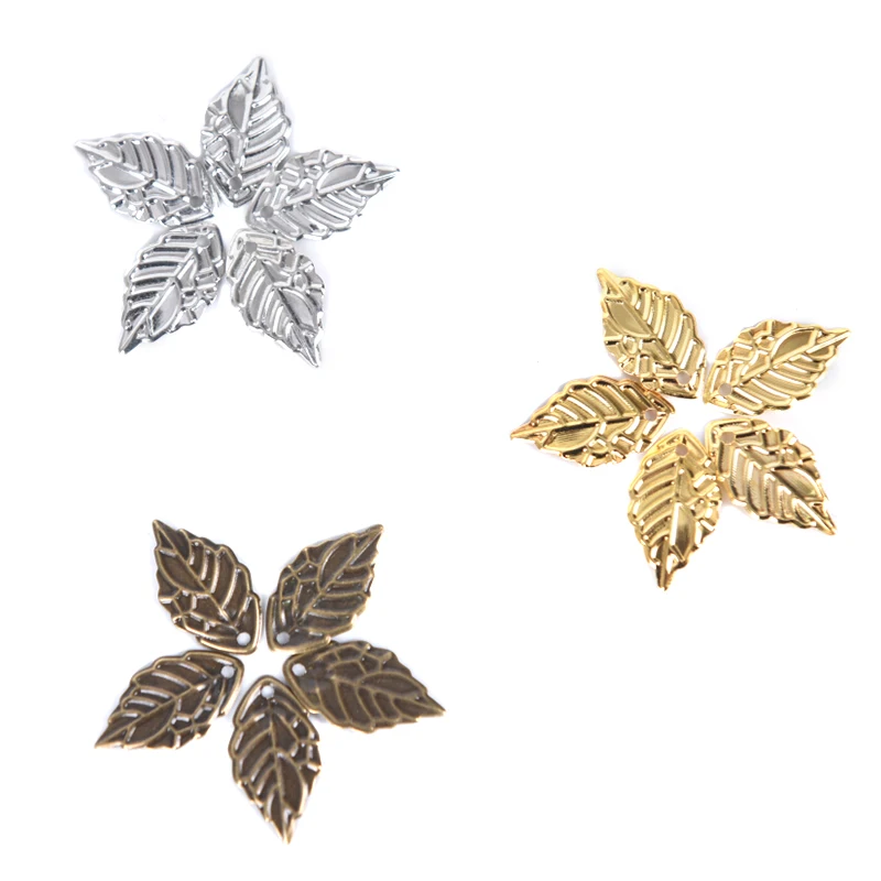 50 шт./лот модные поделки филигранные Листья Подвески Ожерелье DIY ювелирные