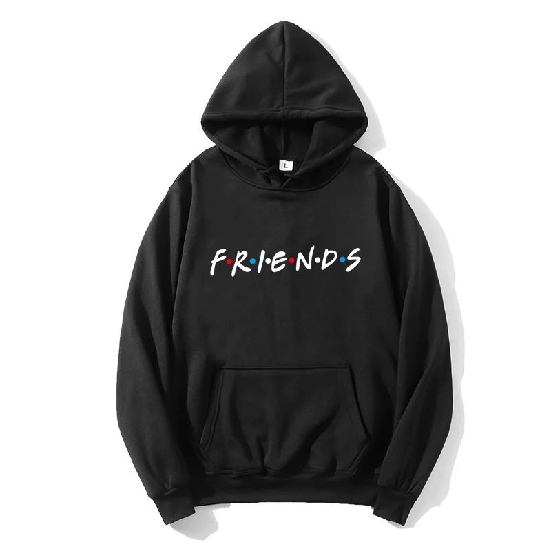 

Толстовка с надписью «Friends» в стиле унисекс, Мужская толстовка в стиле Харадзюку, Повседневный пуловер на осень и зиму, модный уличный Топ дл...