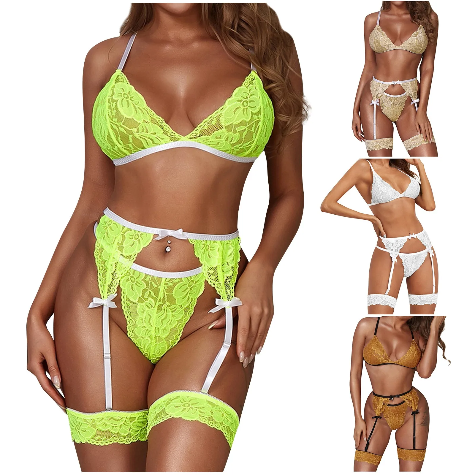 

Сексуальное кружевное нижнее белье, модное нижнее белье, пижама со стальным кольцом, бюстгальтер подвязка эротическая, стринги, нижнее бель...