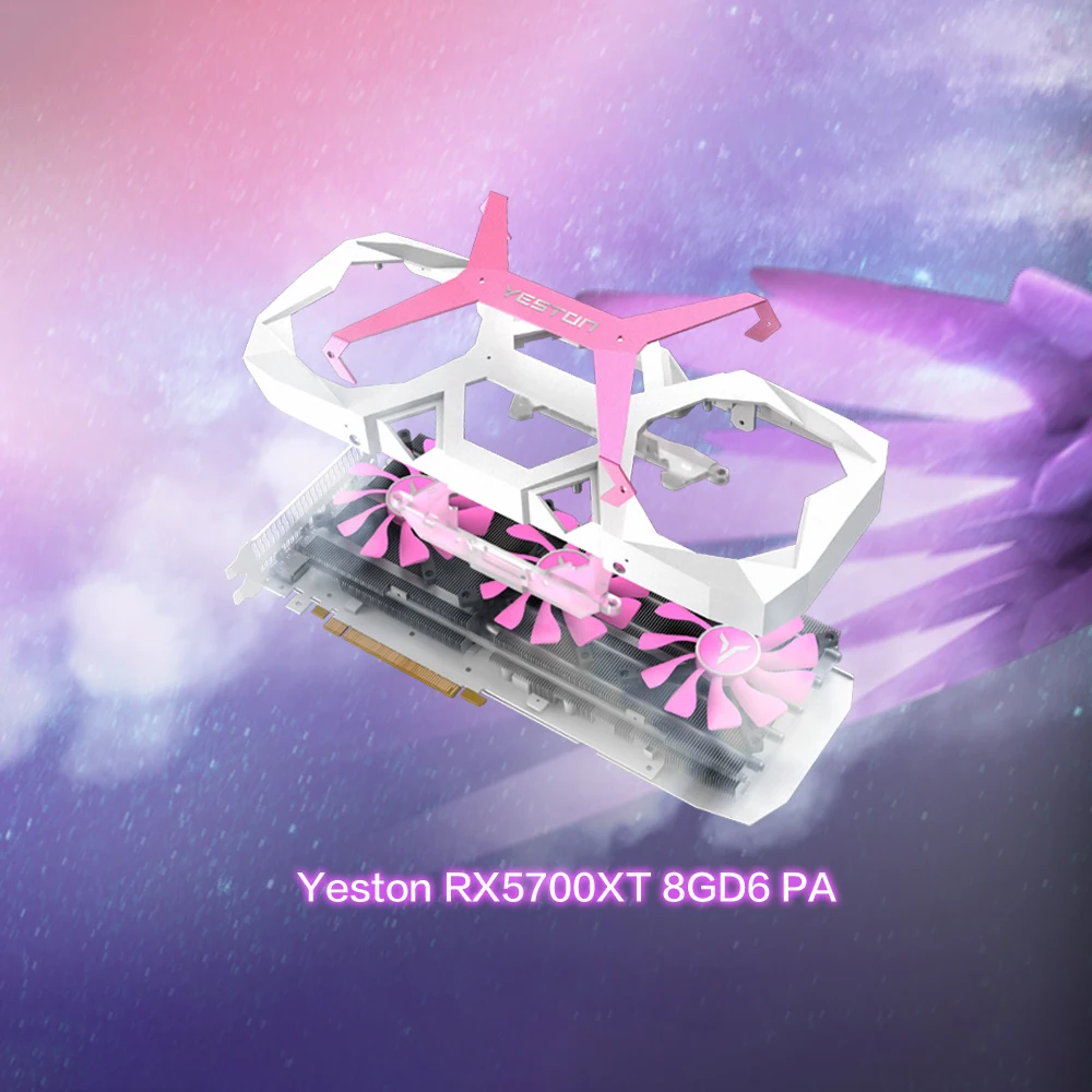 Yeston RX5700 XT-8G D6 PA графическая карта, видеокарта Navi10 7m RDNA PCI Express 4,0 низкое энергопотребление GPU 7nm