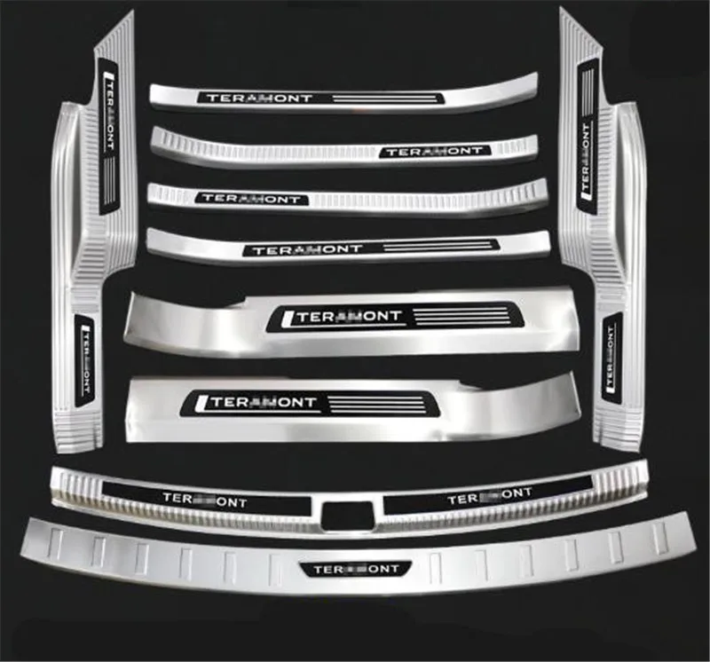 

Для Volkswagen Teramont 2017-2020 пороговое защитное покрытие из нержавеющей стали пороговое защитное покрытие багажника против царапин автомобильные ...