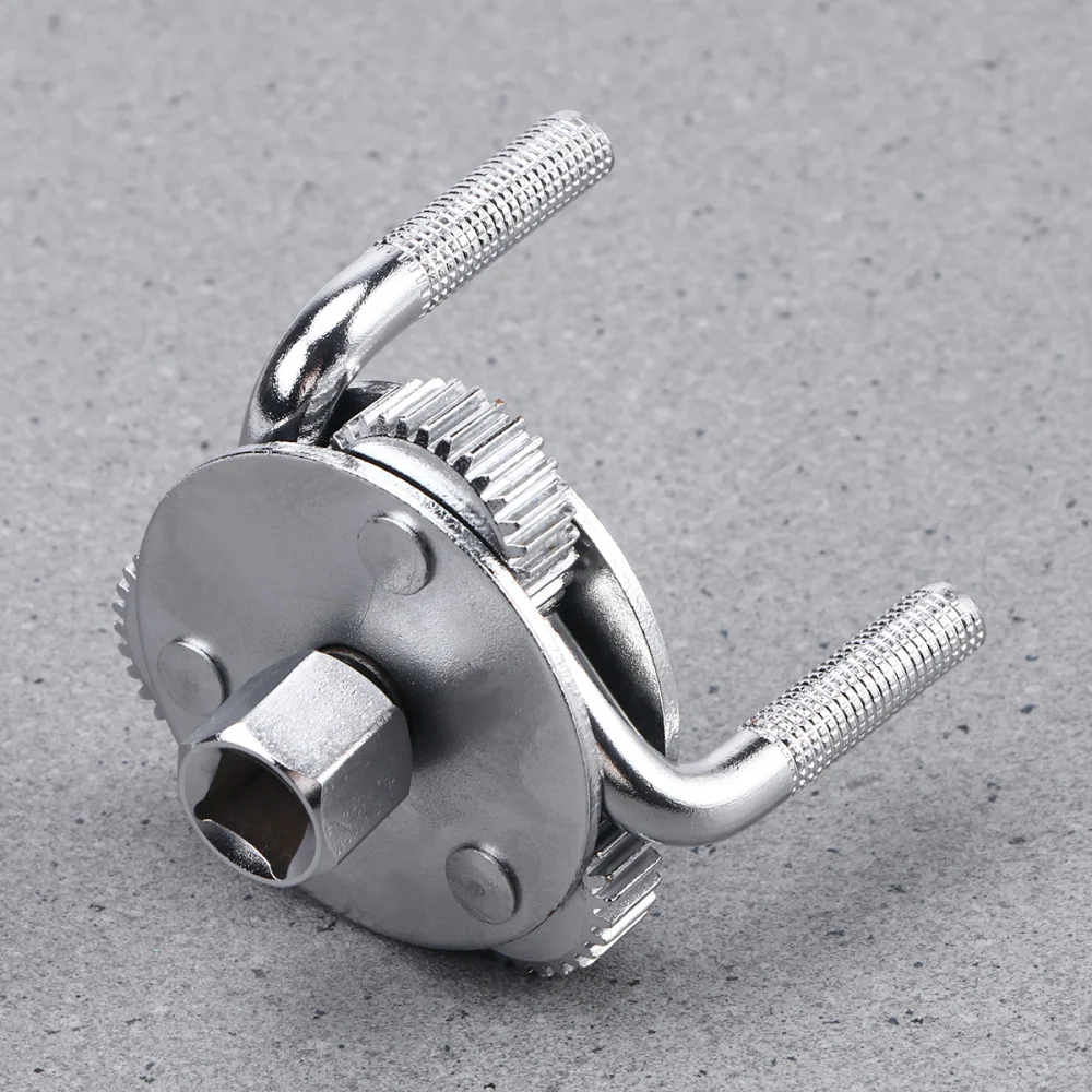 

3-Jaw Car Auto Adjustable Oil Filter Wrench Remover (Silver)