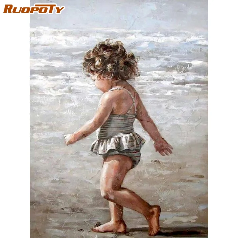 

RUOPOTY 5D DIY Diamond Embroidery Children Picture Rhinestones Diamond Mosaic Art Painting Figure Cross Stitch Home Decoration
