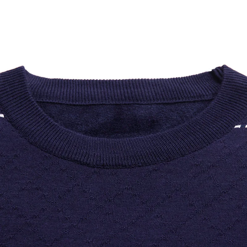

Men's Cotton Pullover Autumn Winter Warm Thick Patchwork Slim Fit O-neck Long Sleeve Clothes Knitted Wool Casual Male Sweaters