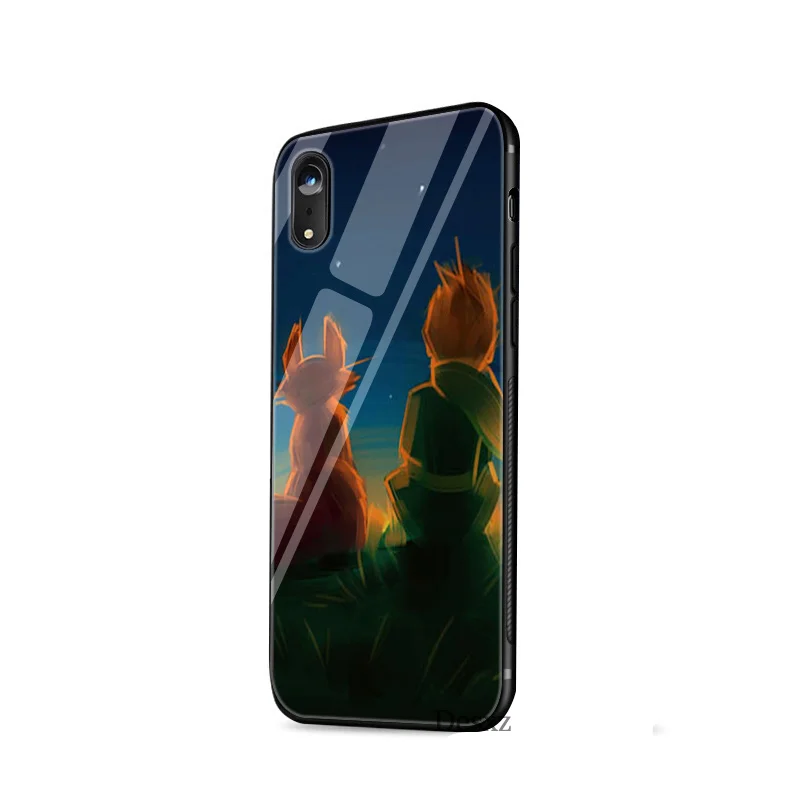 Закаленное стекло чехол Маленький принц противоударный для iPhone X 6 6s 7 8 Plus XS XR Max 5 5S