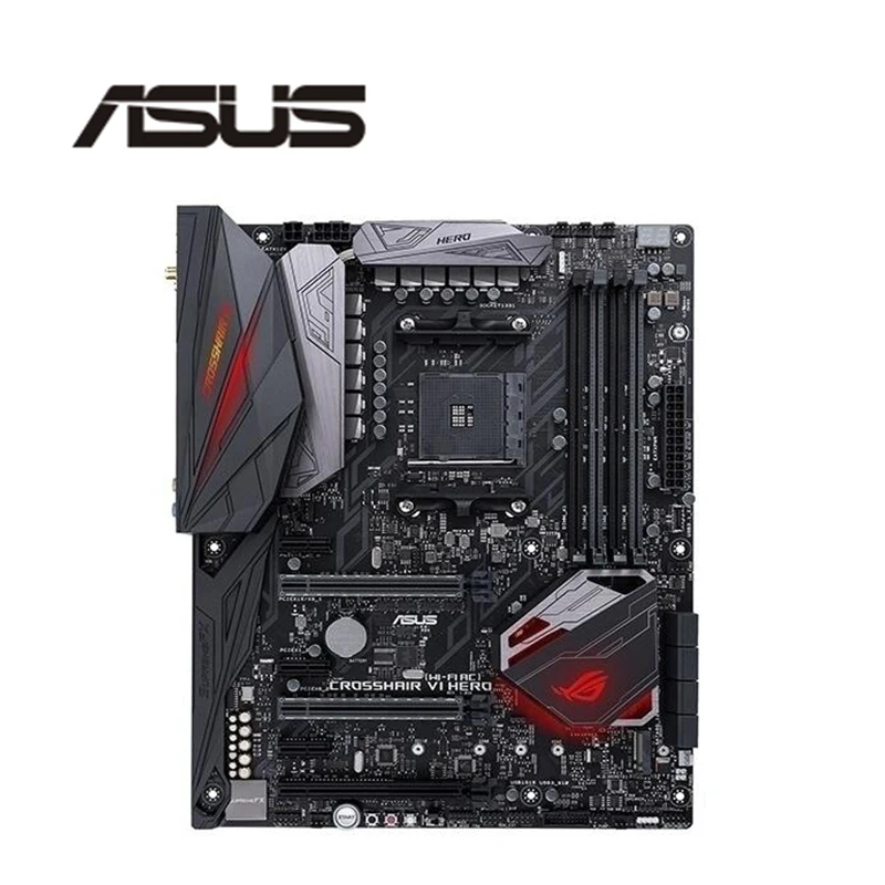 Материнская плата для ASUS ROG CROSSHAIR VI HERO (Wi Fi AC) разъем AM4 AMD X370 X370M оригинальная