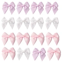 mini polyester ribbon bows pink flowers bow appliques diy sewing scrapbooking wedding gift bowties pets hair bow crafts decor