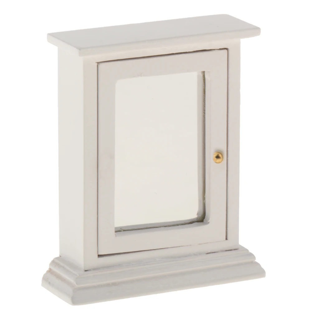 Белая зеркальная коробка миниатюры для кукольного домика 12 й кукольный домик