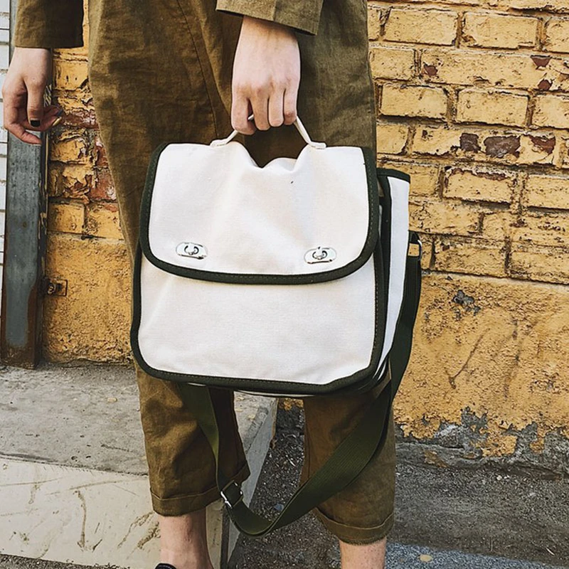 Youda Женская мода Стиль Одноцветный холщовый сумки через плечо большой емкости