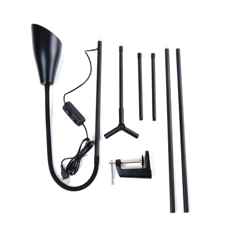 LED Floor Lamp Flexible Standing Dimmer USB Light with Stable Base Reading for Office Study Bedroom | Лампы и освещение