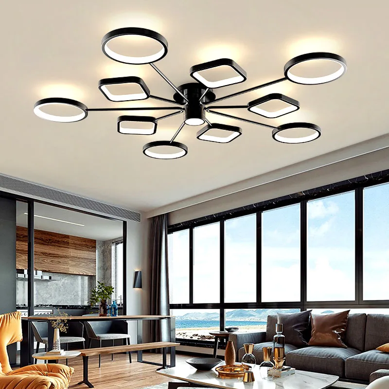 

Nordic modern new living room LED ceiling lamp bedroom restaurant LED chandelier hotel lamp villa LED lamp factory direct sales