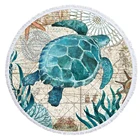 Легкое пляжное полотенце, портативное большое быстросохнущее уличное складное круглое мягкое микроволокно для путешествий и отдыха на открытом воздухе