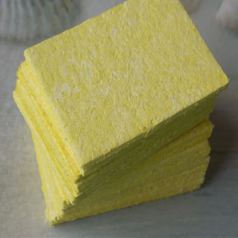 10 шт. желтые чистящие губки для прочной пайки сварочной станции наконечники