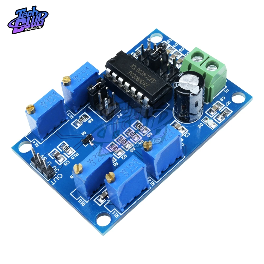 

Генератор сигналов ICL8038, 10 Гц-240 кГц, средний/низкочастотный треугольный/прямоугольный/синусоидальный генератор, модуль от 12 В до 15 в