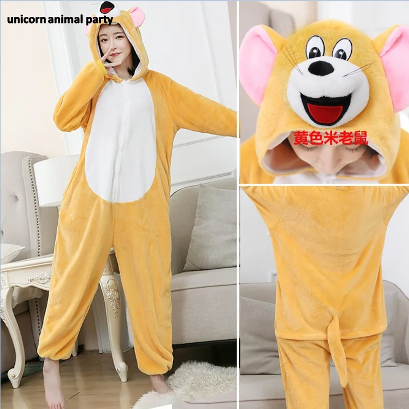 Кигуруми Хэллоуин Рождество Мужчины Женщины Косплей Акула мышь Единорог стежка