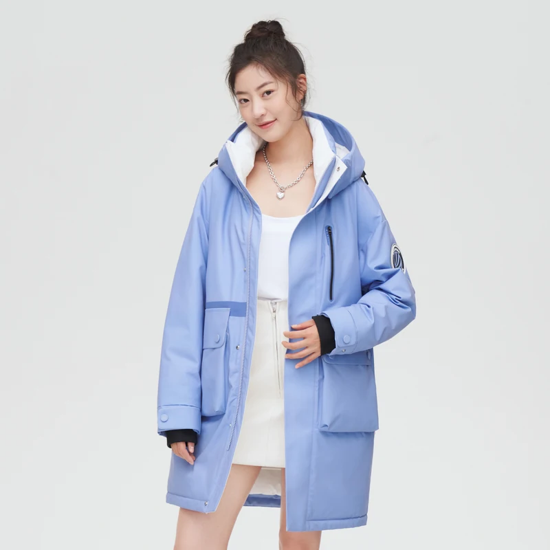 Down Jacket Men's and Women's New Work Clothes Style Mid-Length Couple Trend Coat B10143570 winter jacket women enlarge
