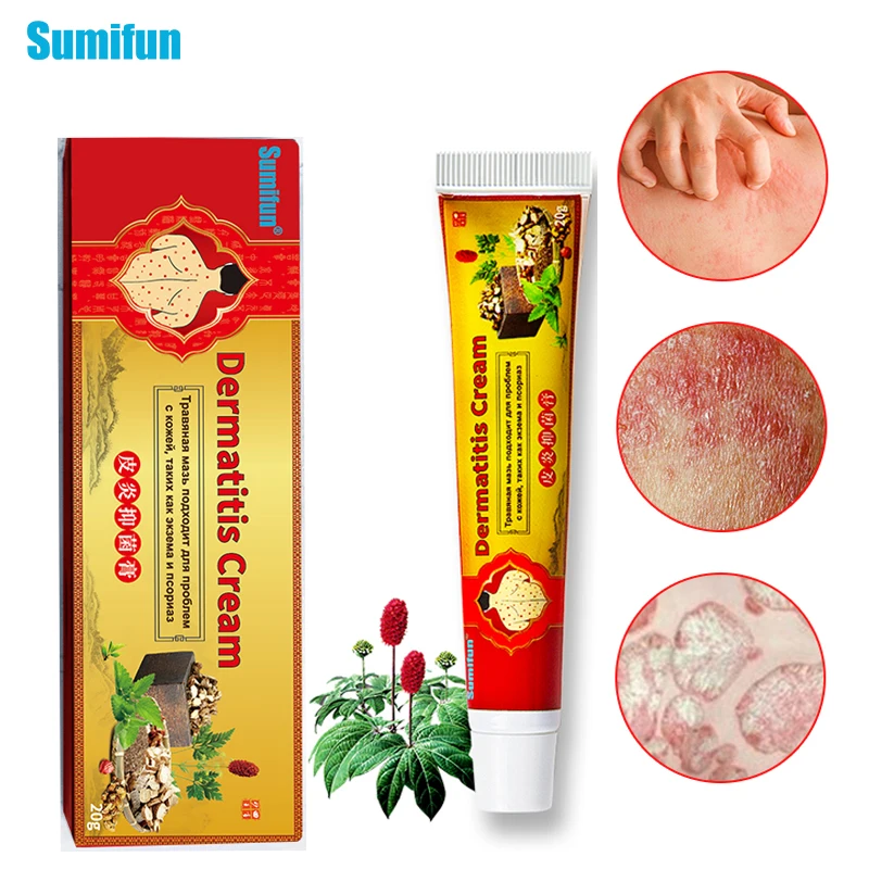 

Sumifun 20g Herbal Antibacterial Cream Dermatitis Ointment Treatment Eczema Psoriasis Anti-Itching Medical Plaster (1pc with box