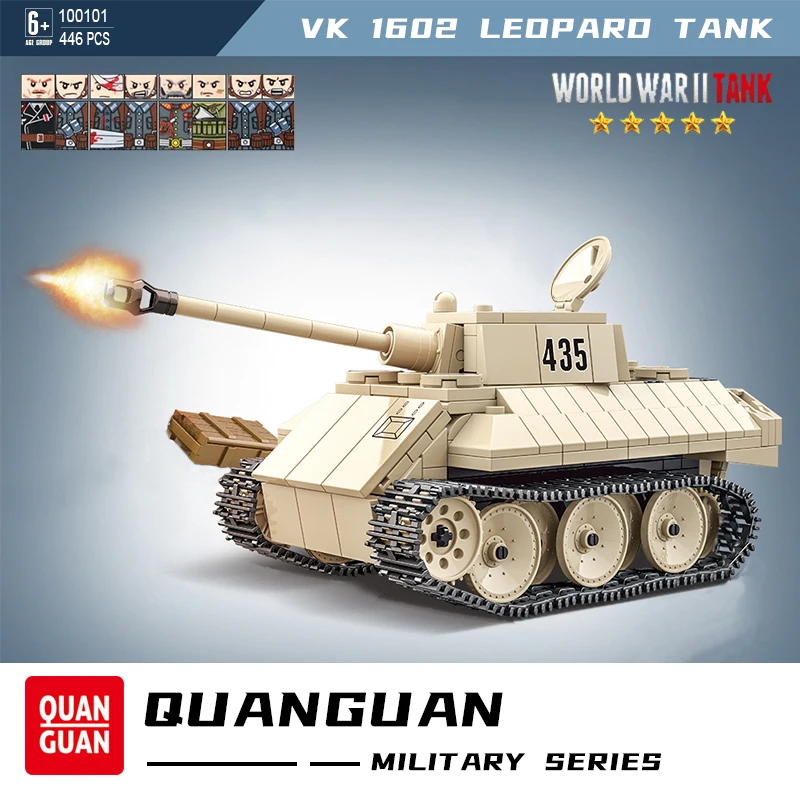 

WW2 Blocks Tank Model Building Block Assembly VK 1602 LEOPARD Military Army Brick Toy Collection Christmas Gift For Kids Boys