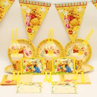 93pcs winnie the pooh theme kids baby shower gender reveal birthday party decoration party supplies kids favor