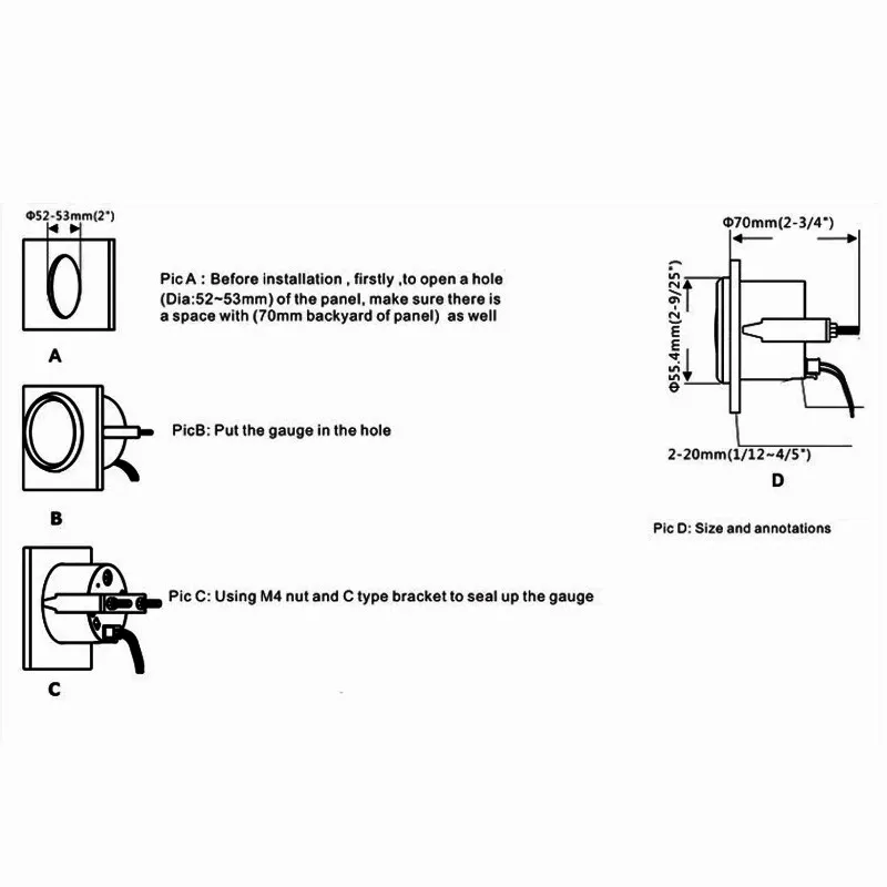12 В 24 в 2 ཰ мм прибор для отделки лодки вверх вниз Водонепроницаемые
