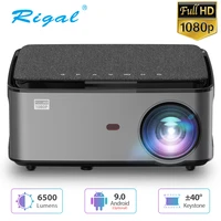 rigal full hd 1080p projector rd828 android 9 0 projetor native 1920 x 1080p wifi smartphone beamer home theater video cinema