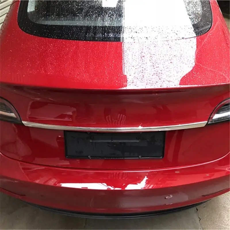 

WELKINRY car auto cover for TESLA MODEL 3 2018 2019 2020 ABS chrome rear tail box lid gate back door trunk boot trim
