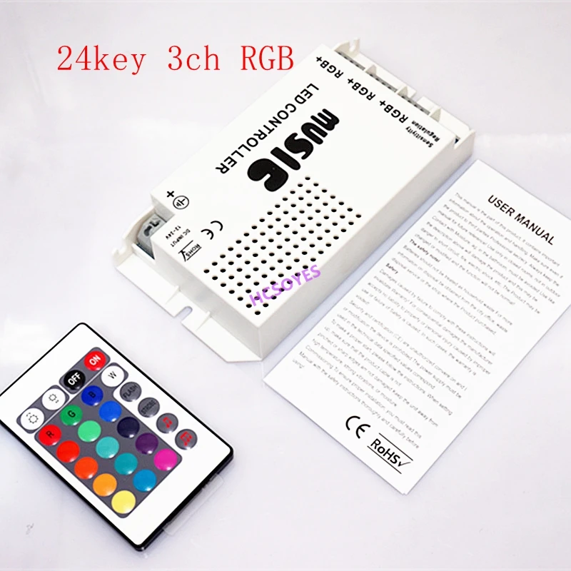 DC12 24V 24 клавиши музыка инфракрасный пульт дистанционного управления RGB RGBW