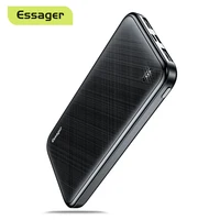 Портативное зарядное устройство Essager на 10000 мАч, тонкое Внешнее зарядное устройство на 10000 мАч для iPhone, Xiaomi mi, портативное зарядное устройств...