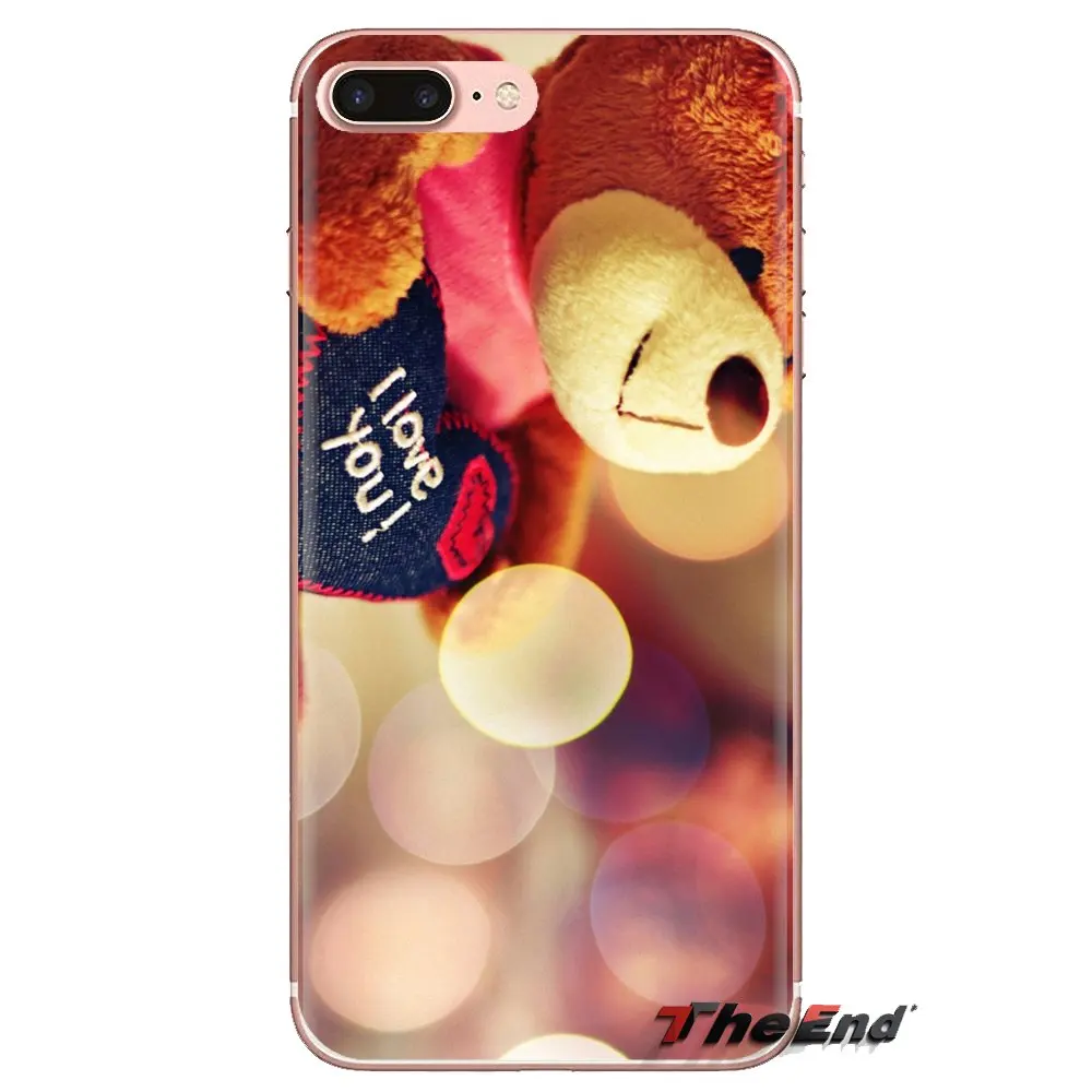 Soft Transparent Shell Covers Embroidery Teddy Bear Artwork For Huawei Mate Honor 4C 5C 5X 6X 7 7A 7C 8 9 10 8C 8X 20 Lite Pro |