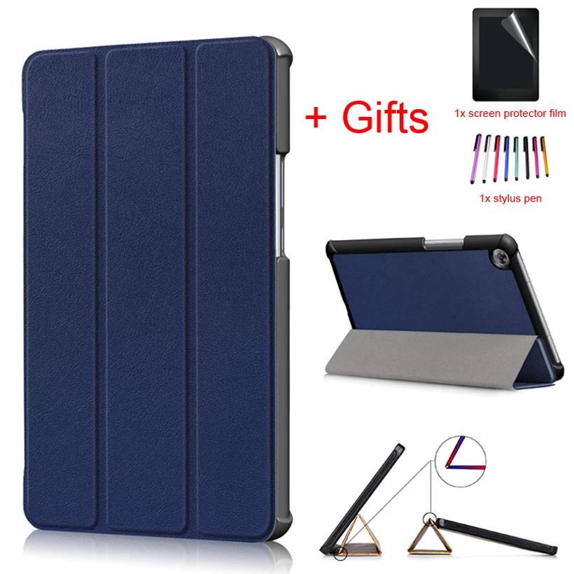 

New Smart Magnet Case for HUAWEI MediaPad M5 8.4 SHT-AL09 SHT-W09 8.4inch Tablet PU Leather Stand Protective Cover +Film+Stylus