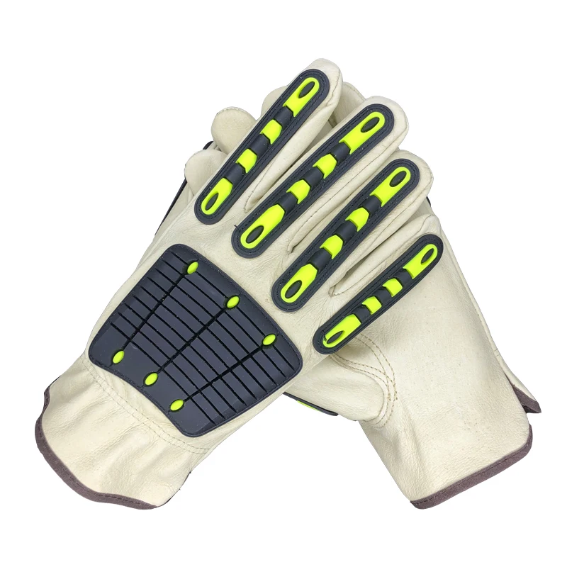 Защитные рабочие перчатки RJS мужские мотоциклетные из свиной кожи тактические