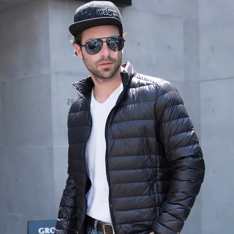 Очень простая Мужская Ультралегкая куртка на утином пуху - Цена: 3124.79