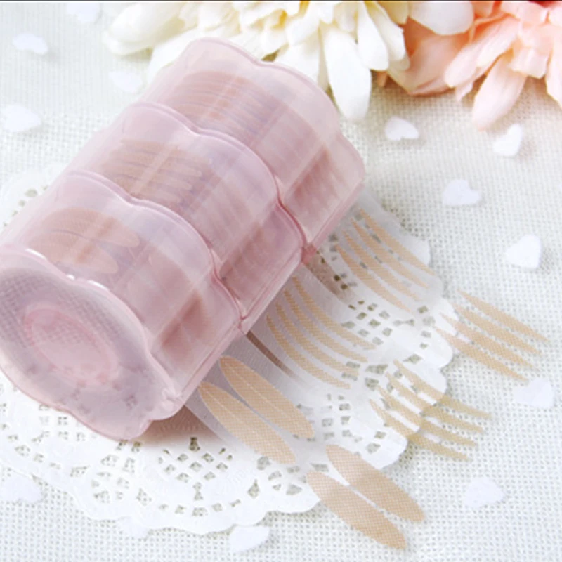 600Pcs Invisible Eyelid Sticker Lift Eye Magic Strips Plum Blossom Shape Reel Self Adhesive Lace Fiber Tape Makeup Tools - купить по