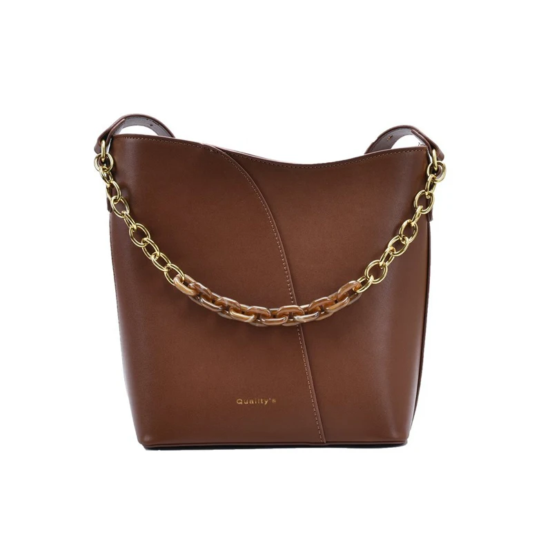

Solid Color PU Leather Bucket Bags For Women 2020 Autumn Fashion High Capacity Crossbody Bag Female Shoulder Handbag