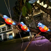 solar power 3m 5pcs acrylic bird string lights christmas holiday garland lamp waterproof outdoor solar garden landscape lights