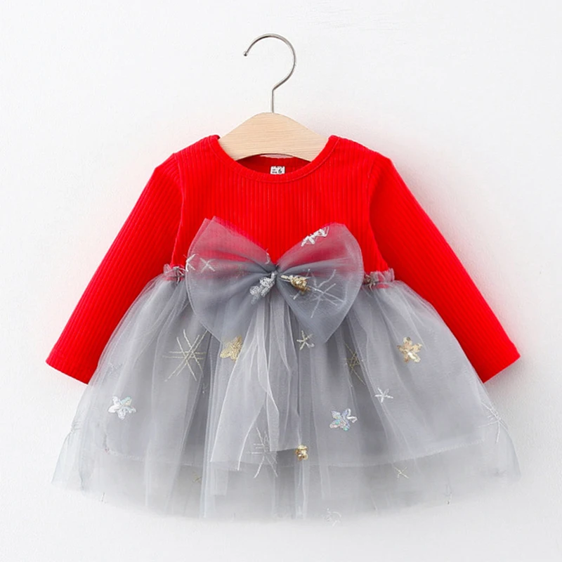 Melario Baby Girl Dress Long Sleeve Spring Winter Dress 1 Year Birthday Princess Dresses Toddler Girls Christmas Clothes Vestido