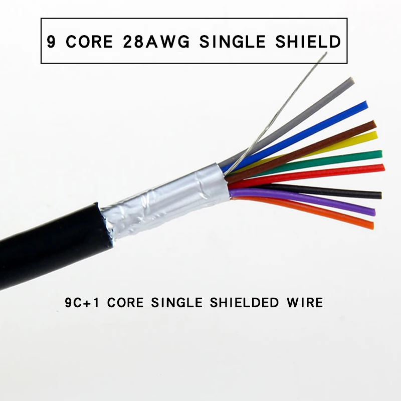 Медный провод DB9 9-контактный Соединительный шнур последовательный RS232 9-жильный