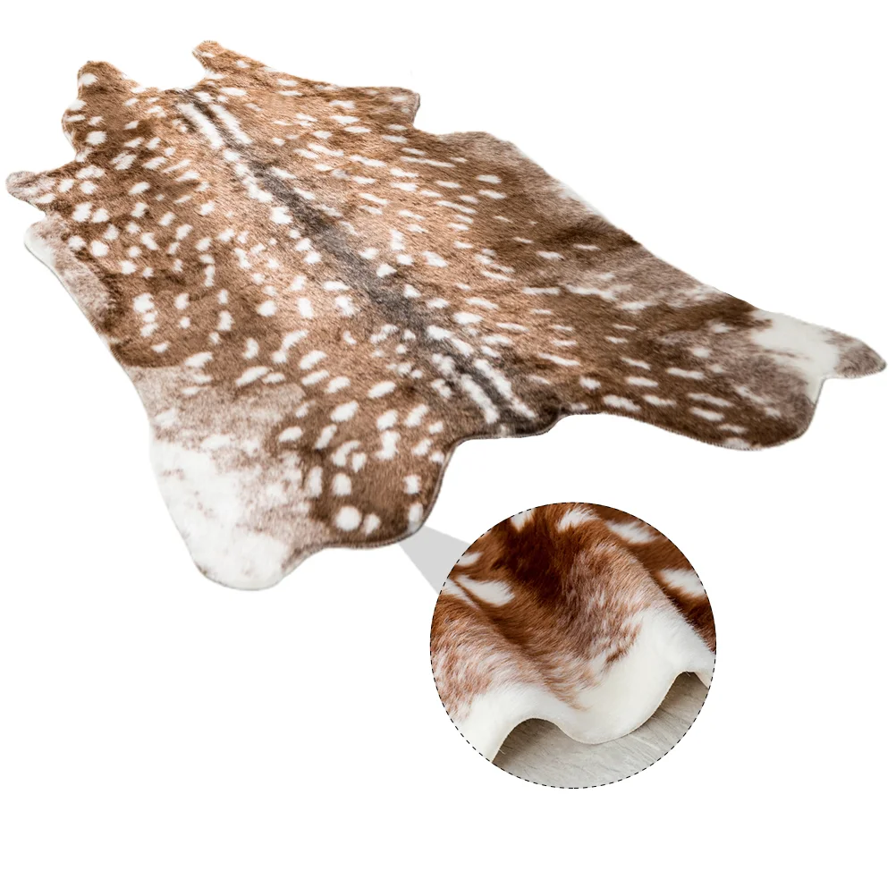 저렴한 1pc Sika 사슴 인쇄 카펫 지상 매트 바닥 깔개 장식 지상 패드 홈