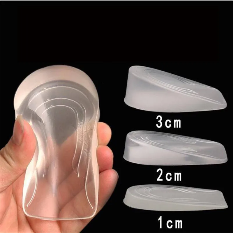 

Silicone Gel Height Increase Insole Heel Lifting Inserts Shoe Foot Care Protector Elastic Cushion Arch Support Insert for Unisex