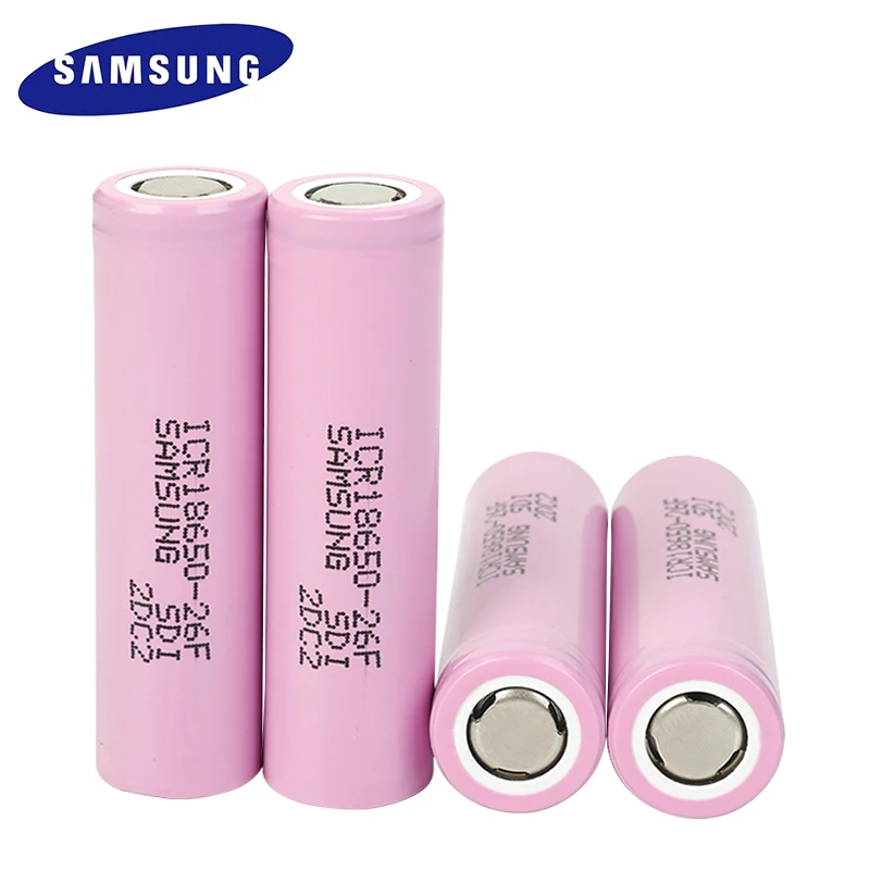 Аккумулятор samsung 18650 3,7 V 2600mAh 18650 литий-ионный перезаряжаемый аккумулятор для ICR18650-26F ICR18650 26F 2600 mAH